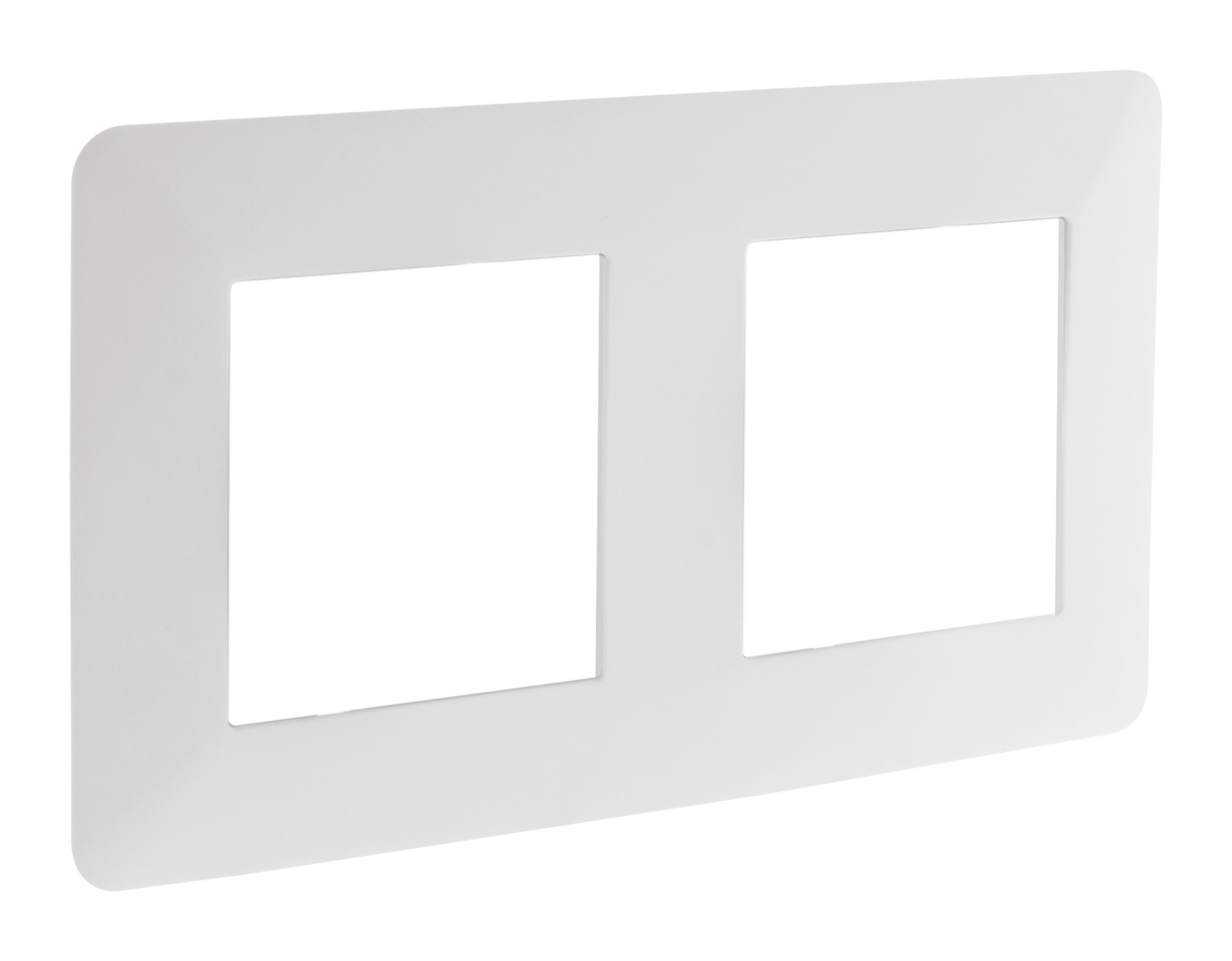 Double plaque de finition horizontale blanc artezo