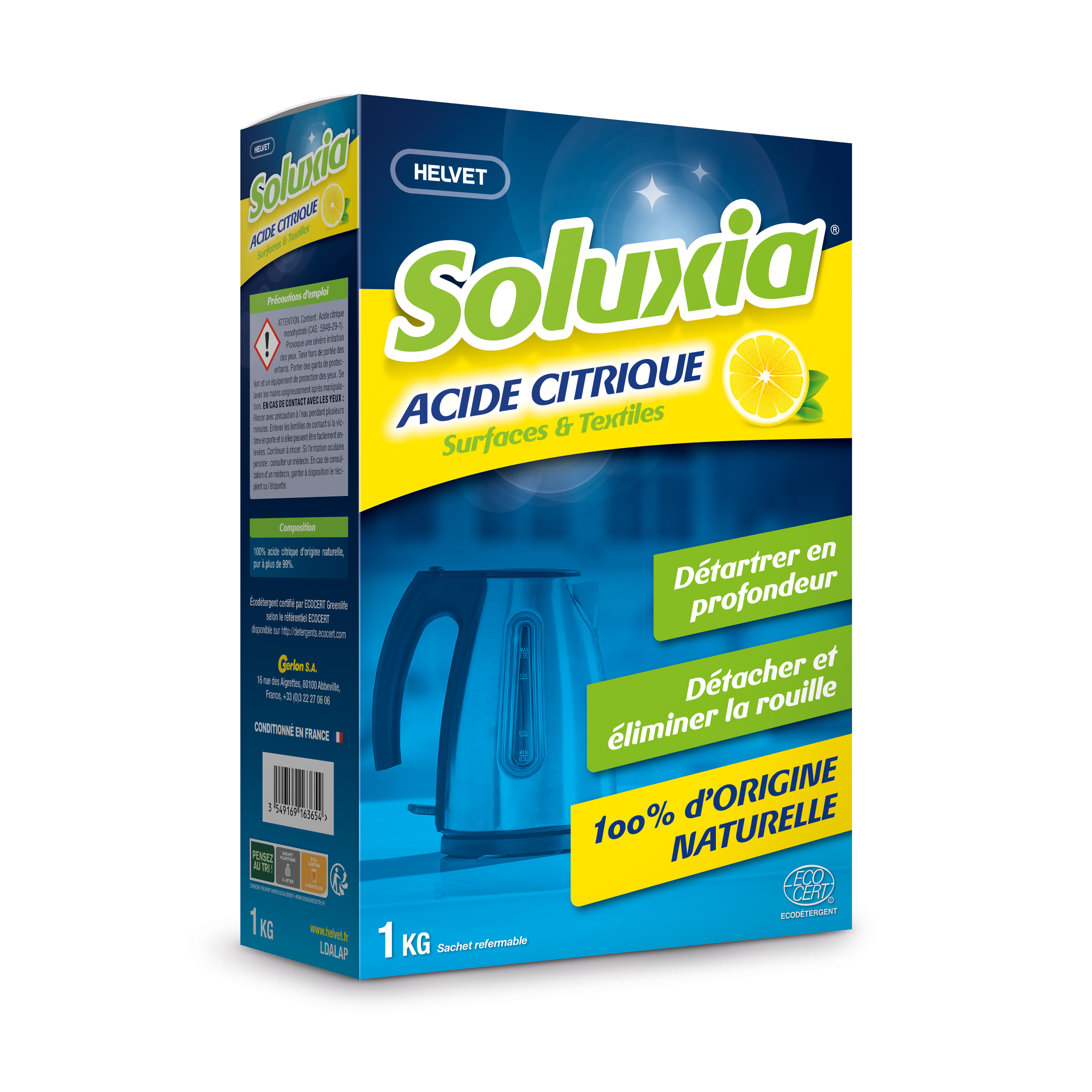 Soluxia Acide Citrique 1kg - le Club