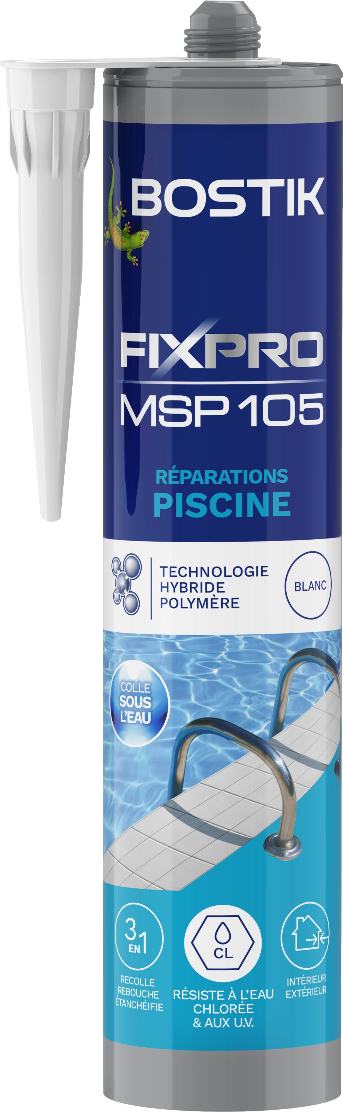 Colle Mastic FIXPRO MSP 105 Piscine 290ml - BOSTIK