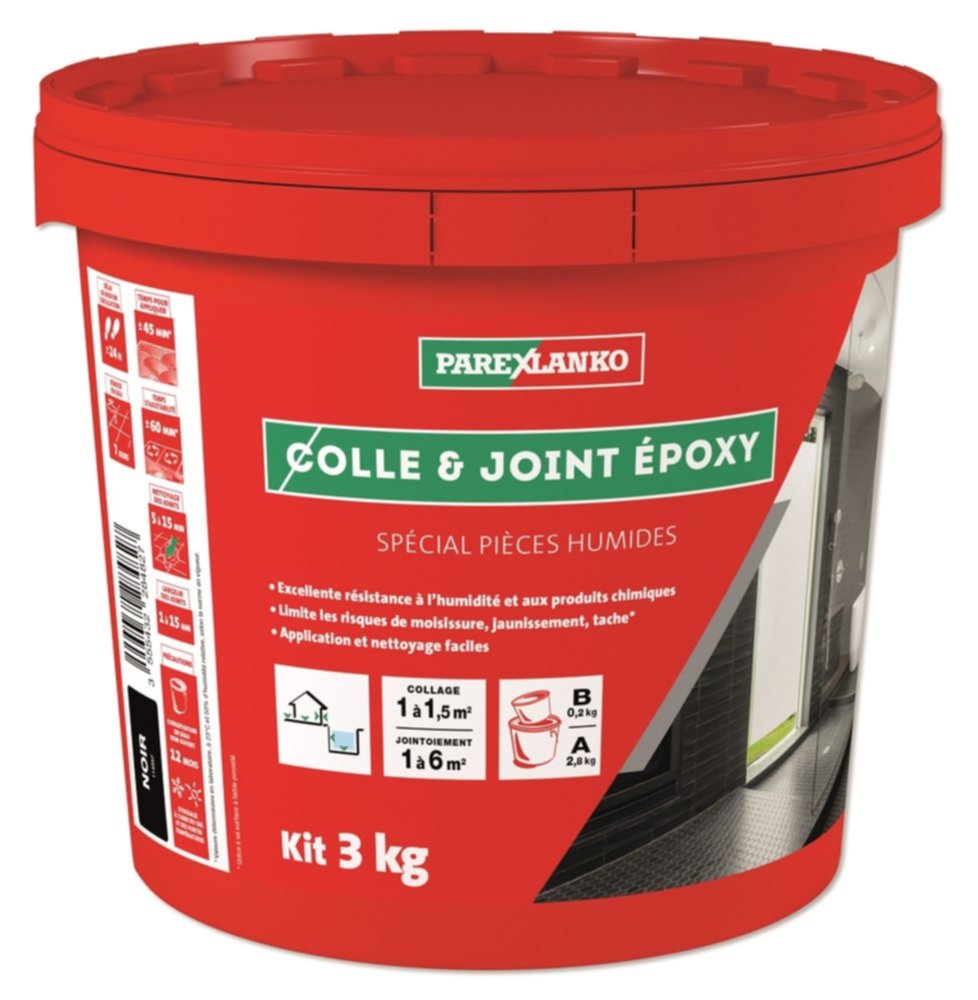 Colle & joint époxy noir 3kg - PAREXLANKO
