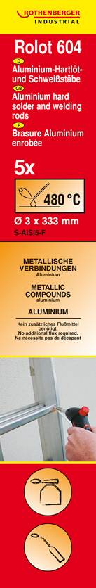 Brasure aluminium enrobée 5 bag/333mm - ROTHENBERGER INDUSTRIAL