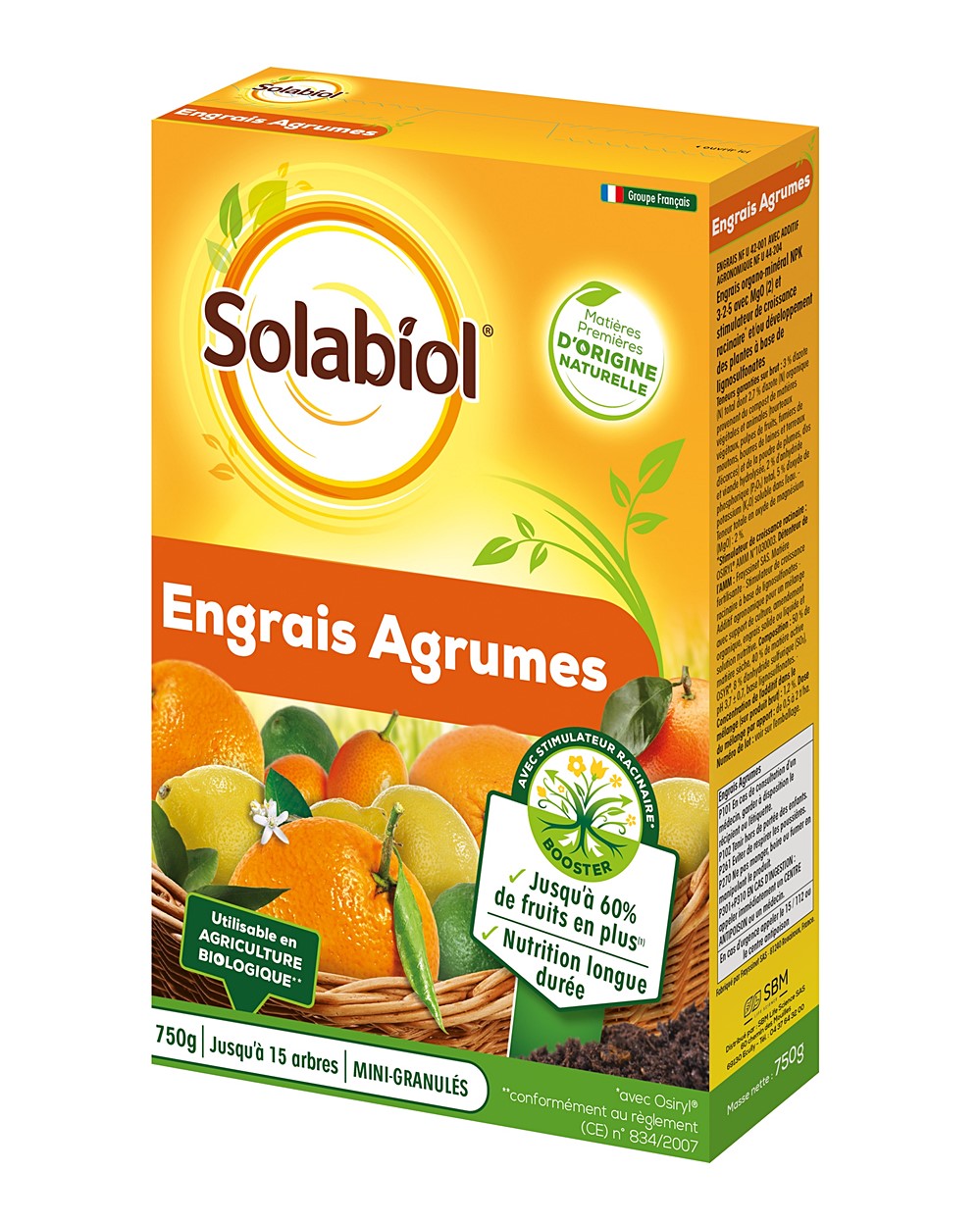 Engrais agrumes 750gr - SOLABIOL