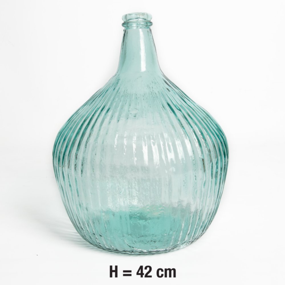 Vase rayé transparent Ø29x42cm         
