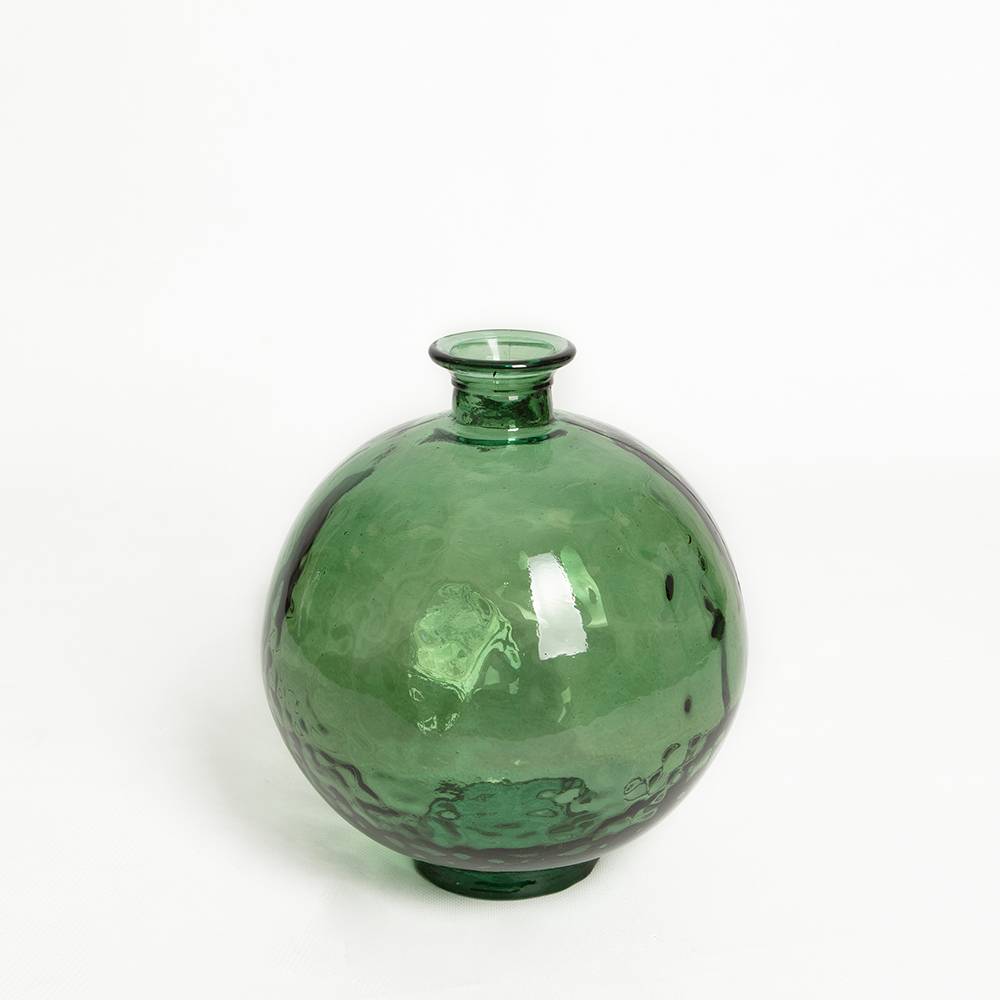 Vase Verre recyclé vert kaki Calista Ø24x28cm - JBY CREATION