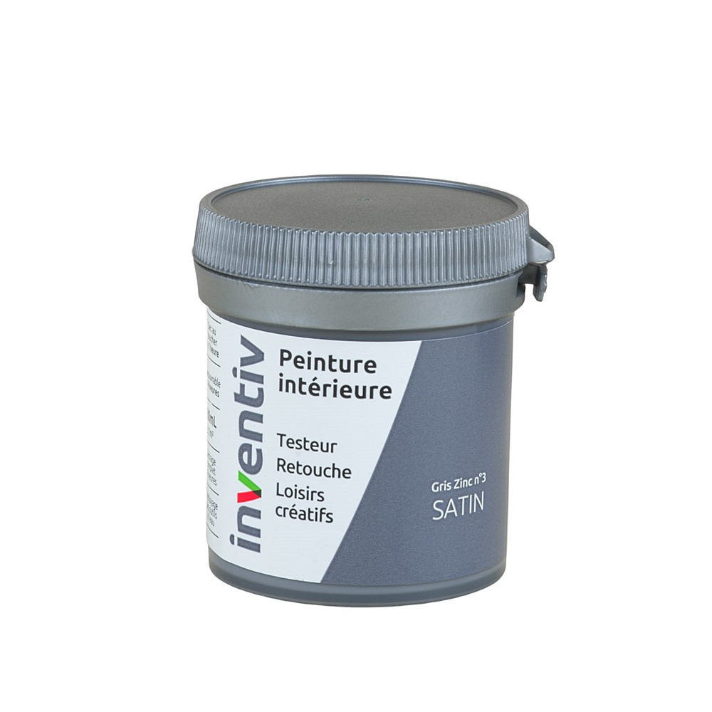Testeur Peinture intérieure satin 0,08L gris zinc 3 - INVENTIV