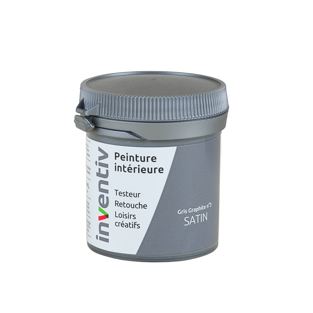 Testeur Peinture intérieure satin 0,08L gris graphite 3 - INVENTIV