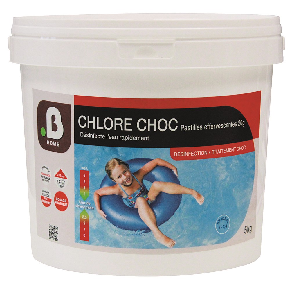 Pastilles de chlore 5KG - entretien piscine - désinfection de la piscine -  traitement