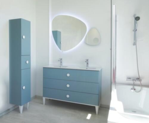 Meuble salle de bain à poser Nemoo Plan Vasque Vert d'Eau Laqué 86,5x46,5cm - AYOR