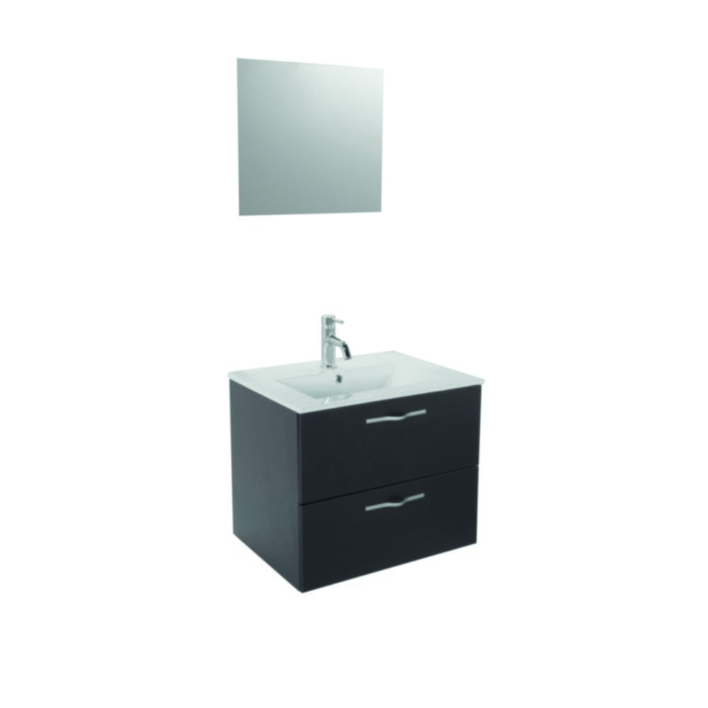 Meuble salle de bain Linéo 60cm gris avec miroir