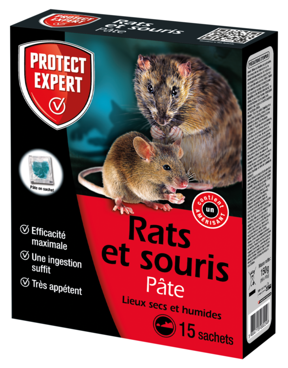 Traitement anti-nuisible pâte rats&souris 150gr - PROTECT EXPERT