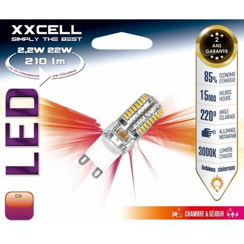 Ampoule LED Bi Pin G9 2,2W