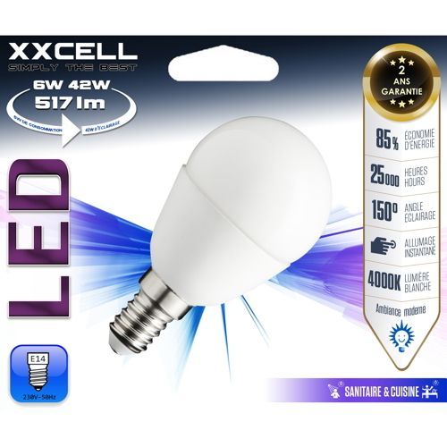 Ampoule LED sphère E14 6W/517 lm
