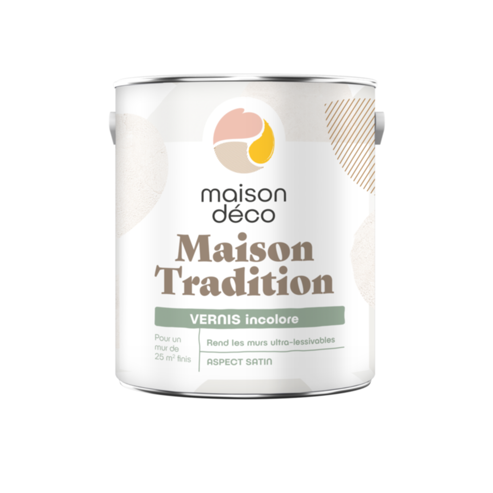 Vernis mural Maison Tradition incolore 2,5L - MAISON DECO
