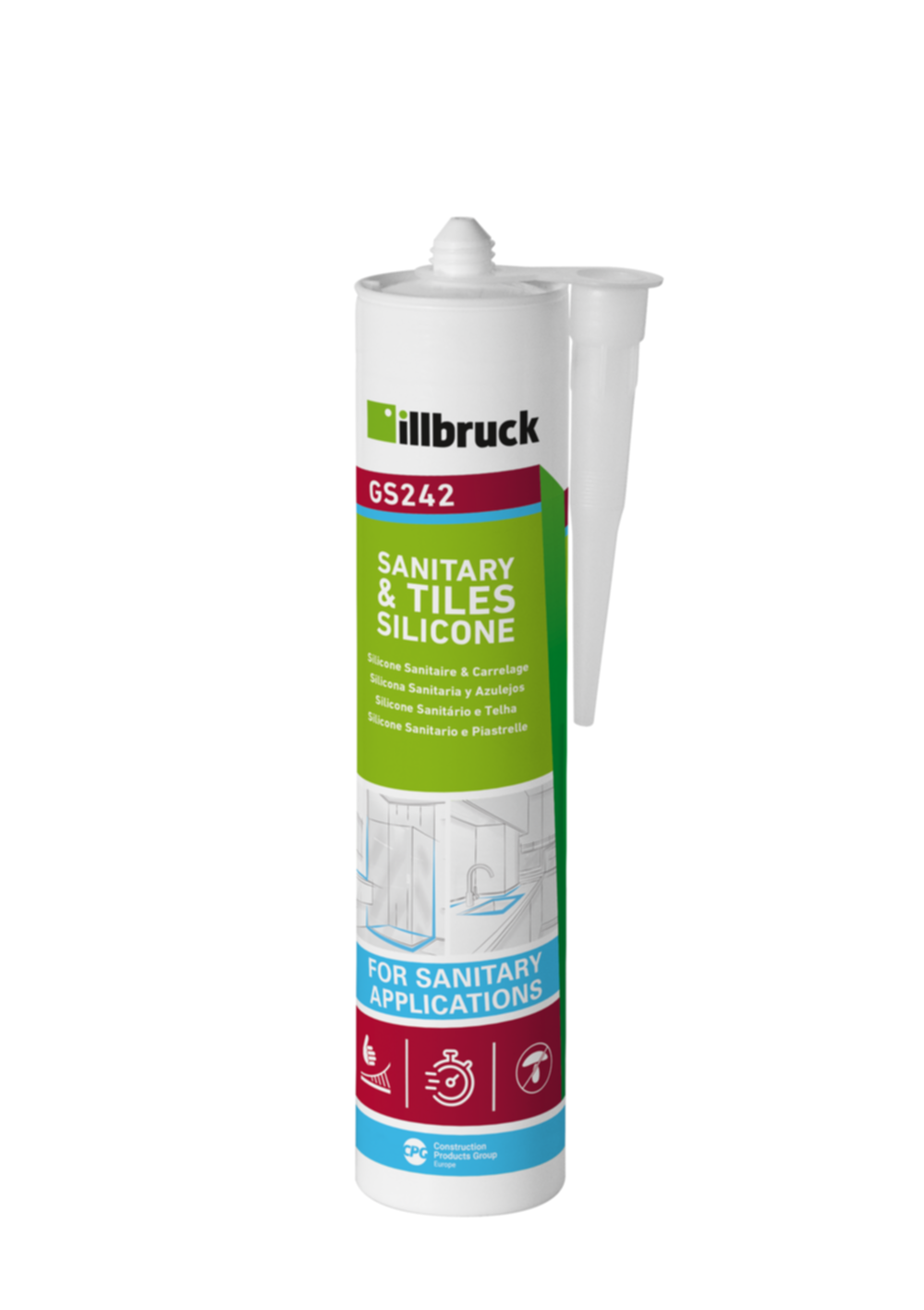 Silicone Sanitaire & Carrelage GS242 - Blanc