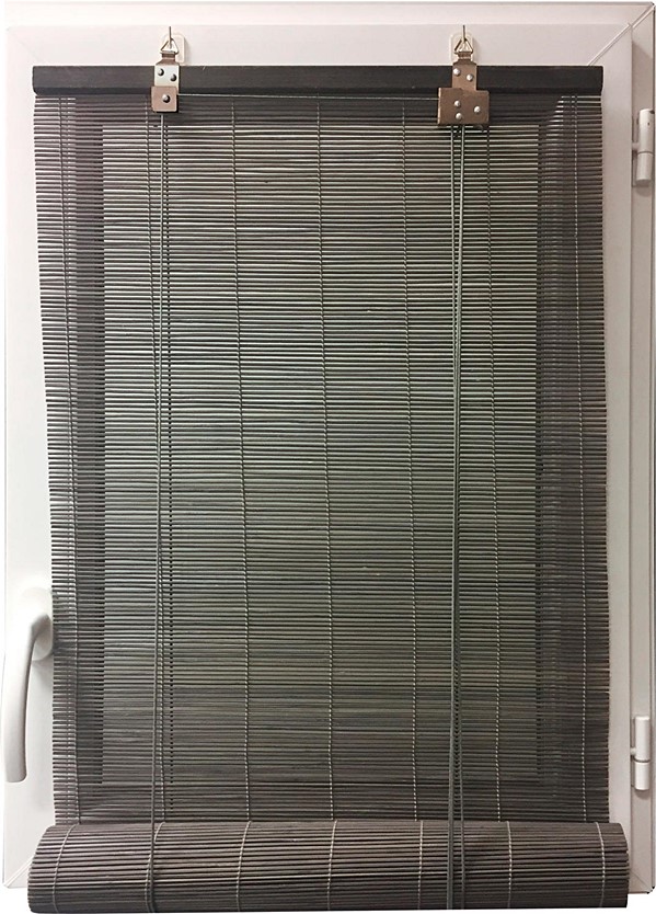 Store enrouleur en bambou 120x180cm gris