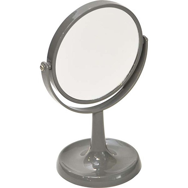 Miroir base vide poche ABS 1 face normal/1 face grossissante x3 - gris