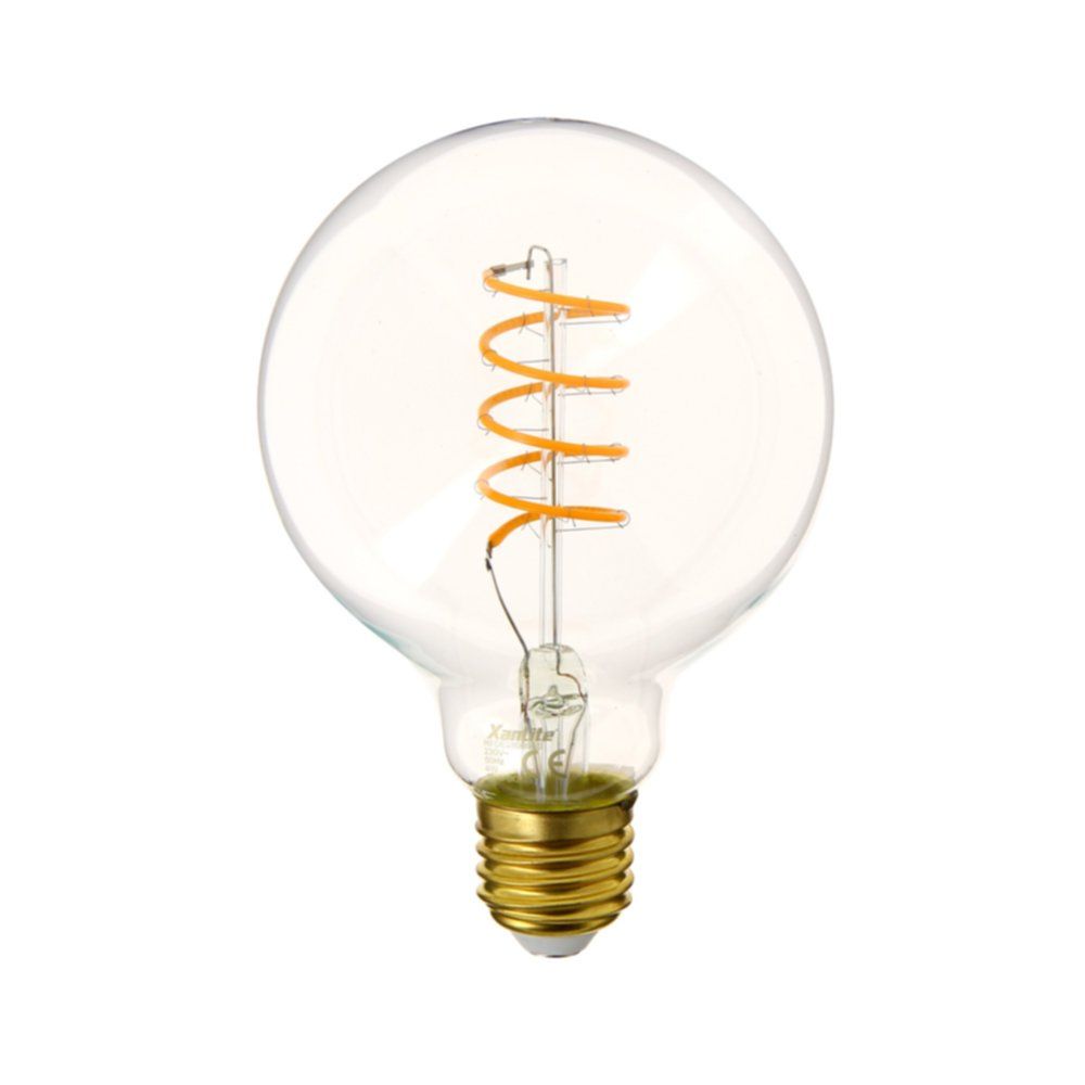Ampoule LED Déco Filament Transparent E27 300lm 4W Blanc chaud - XANLITE