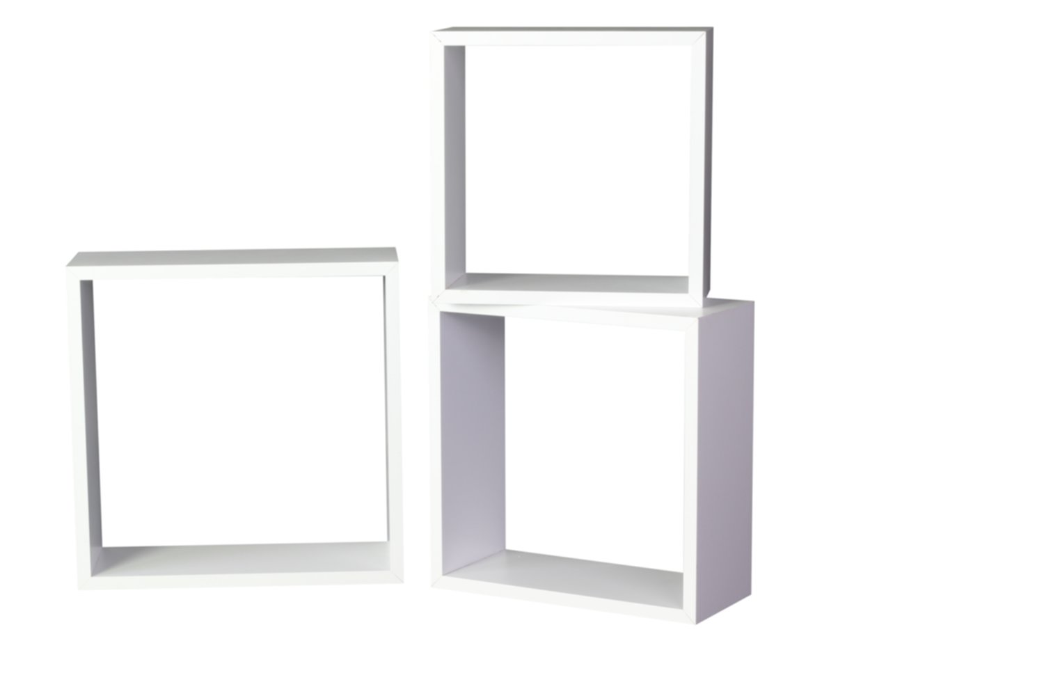 3 Étagere Murales Cube Blanc