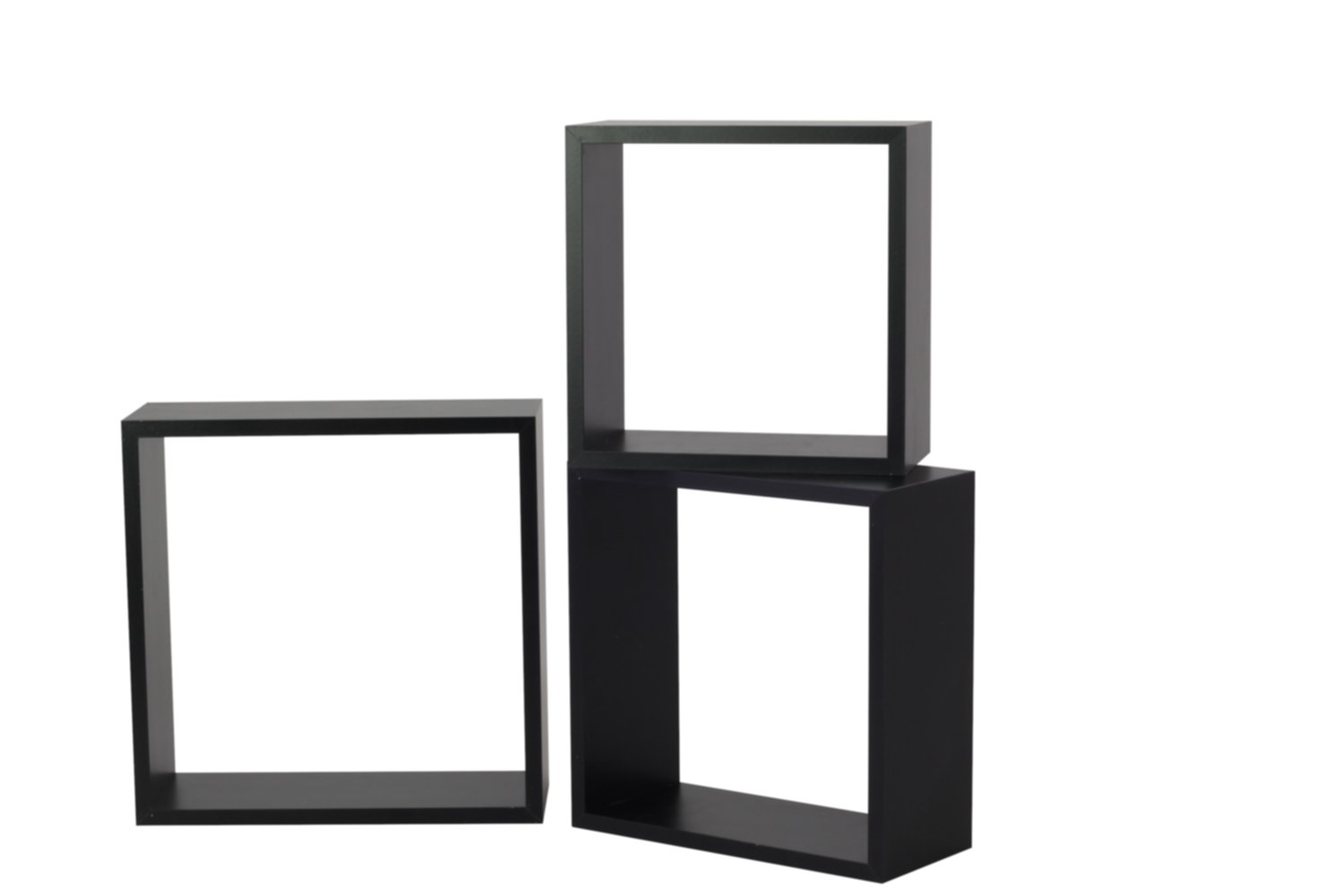 3 Cubes Coloris Noir 30x30x1,2cm