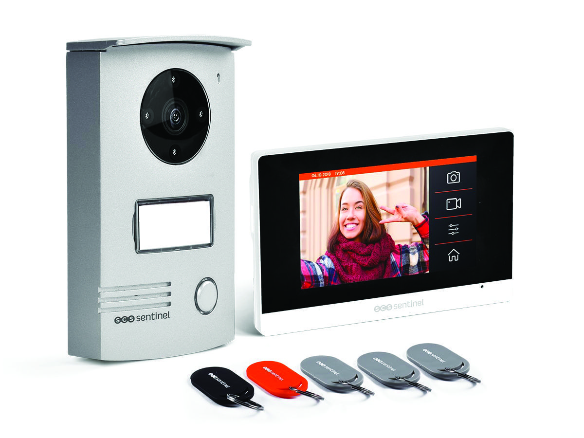 Interphone vidéo filaire avec badges visiodoor 4.3+ rfid