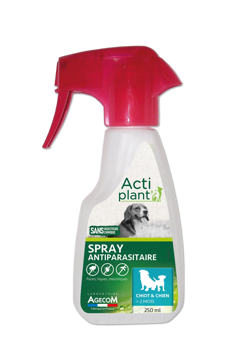Spray Antiparasitaire Chien 250ml - ACTIPLANT'