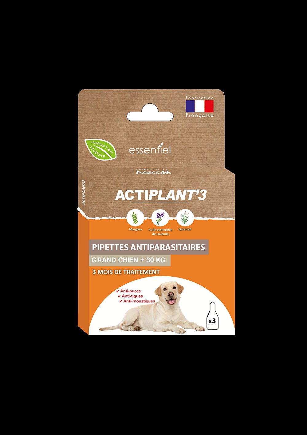 Actiplant'3 grand chien 3 pipettes
