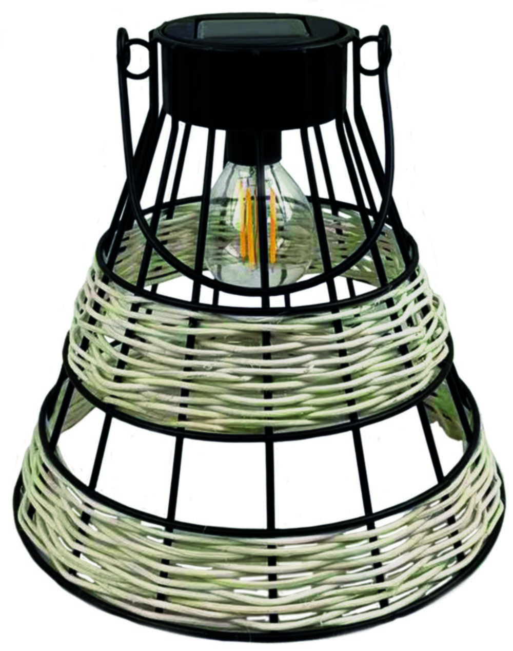 Lanterne solaire LED à filament Boléro Ø19cm 5Lm IP44