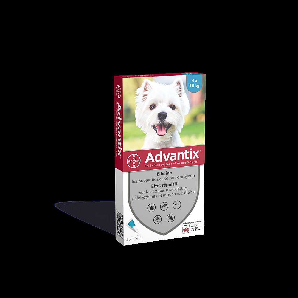 Advantix chien 1 ml (4-10) plaq/4 sol ext