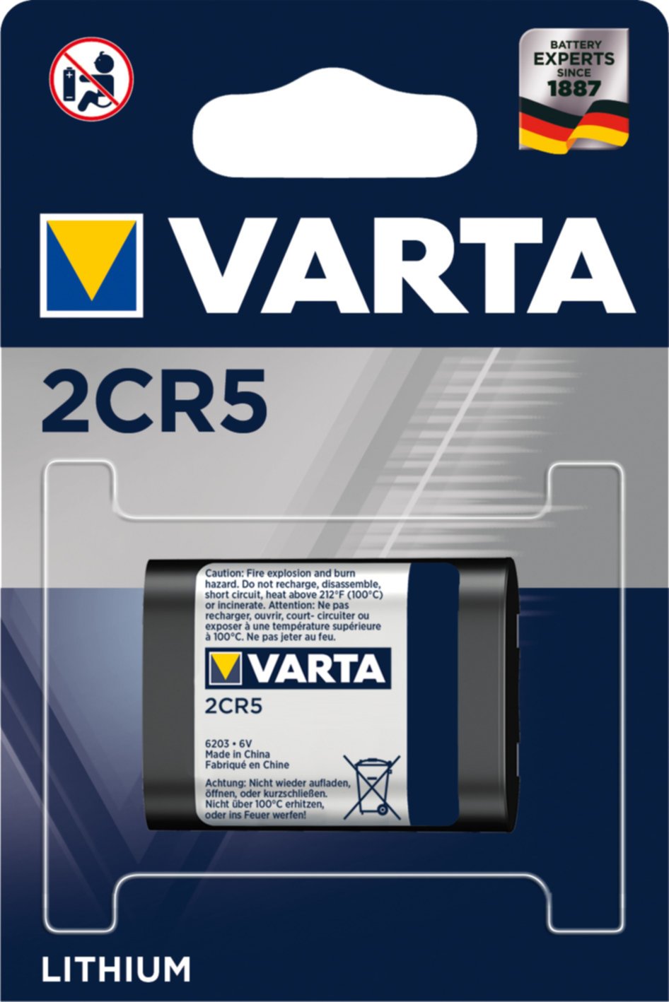 Pile VARTA lithium 2cr5 6v