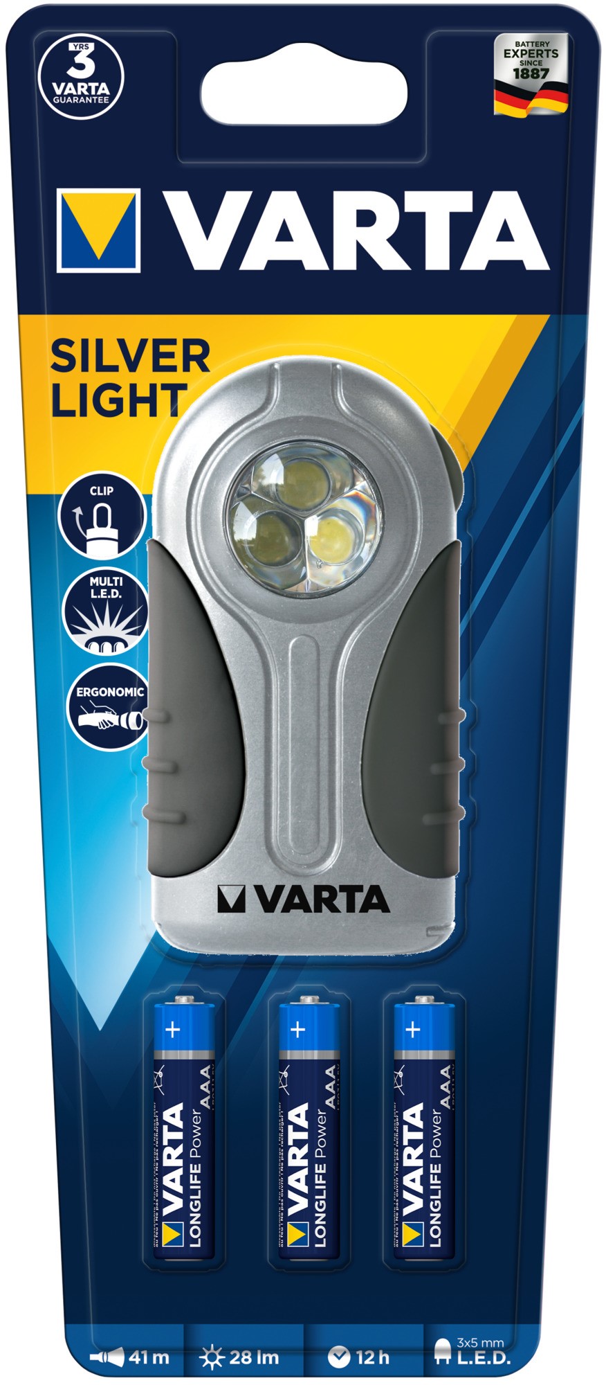Boitier Silver Light 3Lr03 Incluses Varta VARTA