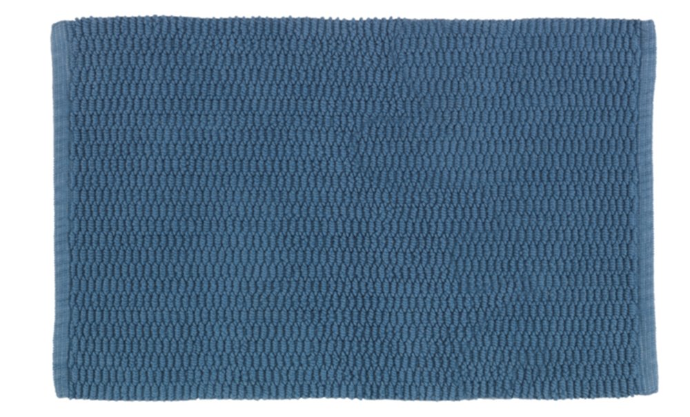 Tapis de bain 50x80 100% Coton Mona gris bleu WENKO