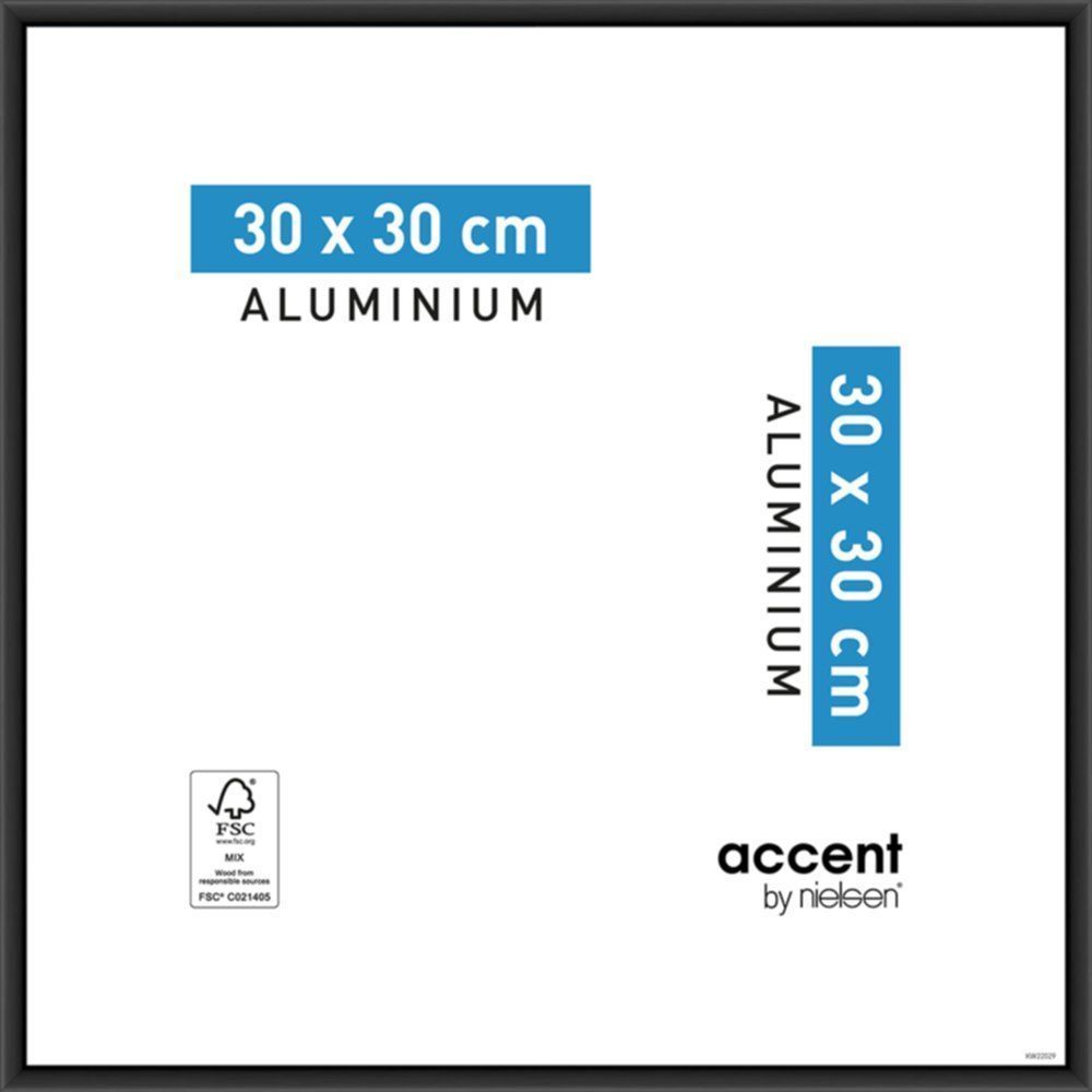 Cadre Accent Aluminium Noir 30x30cm - NIELSEN