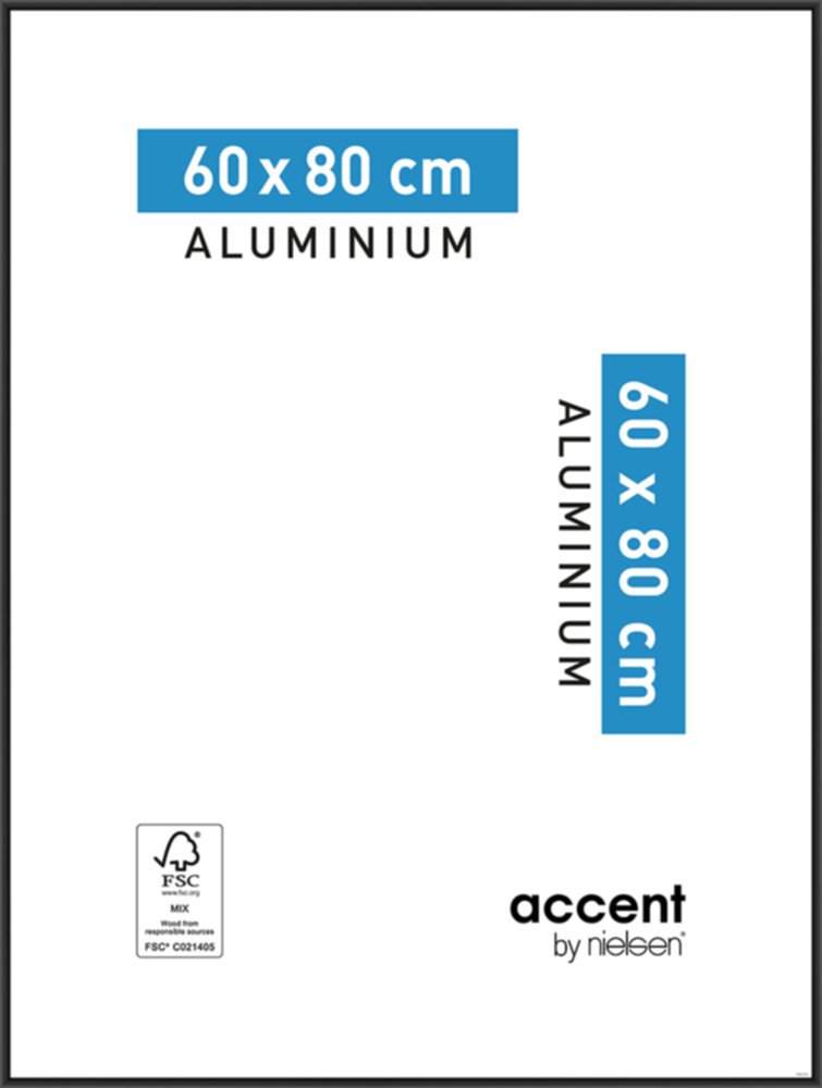 Cadre Accent Aluminium Noir 60x80cm - NIELSEN