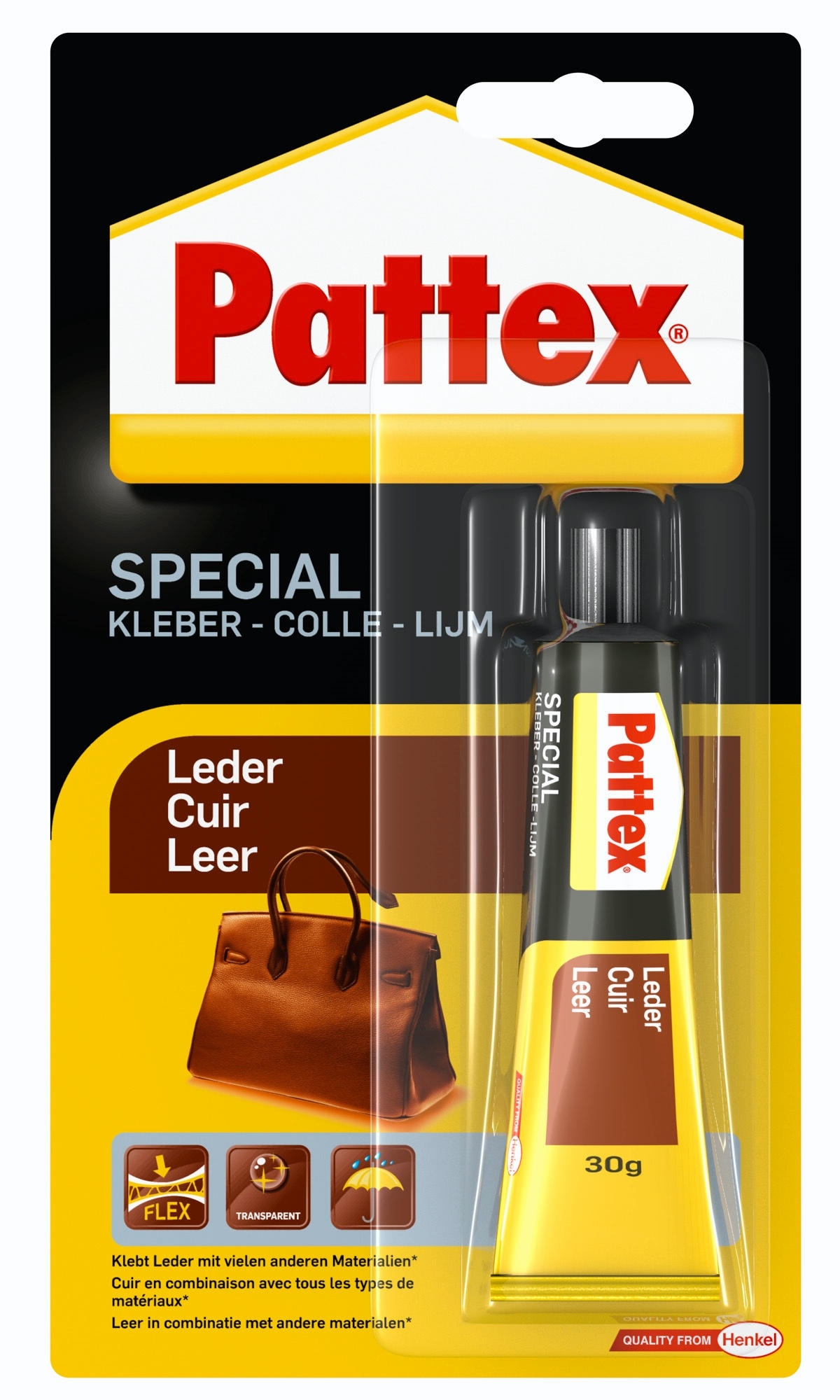Colle spécialités matériaux cuir tube 30g - PATTEX