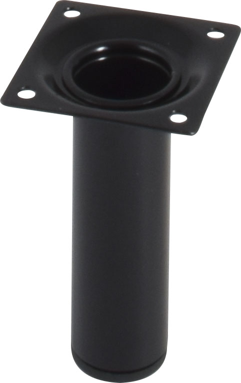 Pied cylindrique métal noir H.100 Ø30 mm - EVOLUDIS