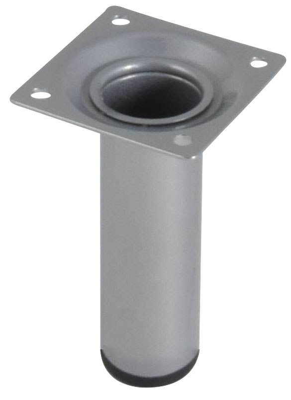 Pied cylindrique métal gris H.100 Ø30 mm - EVOLUDIS