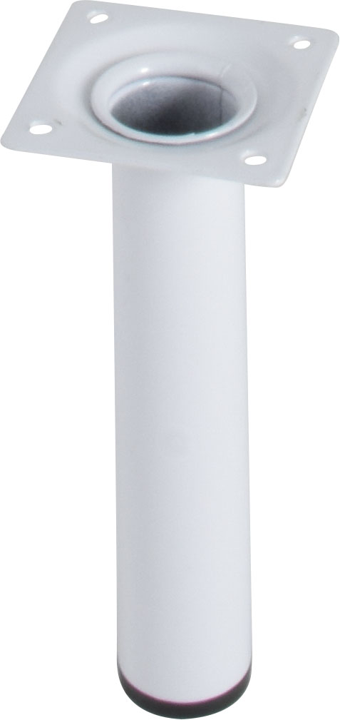 Pied cylindrique métal blanc H.150 Ø30 mm - EVOLUDIS