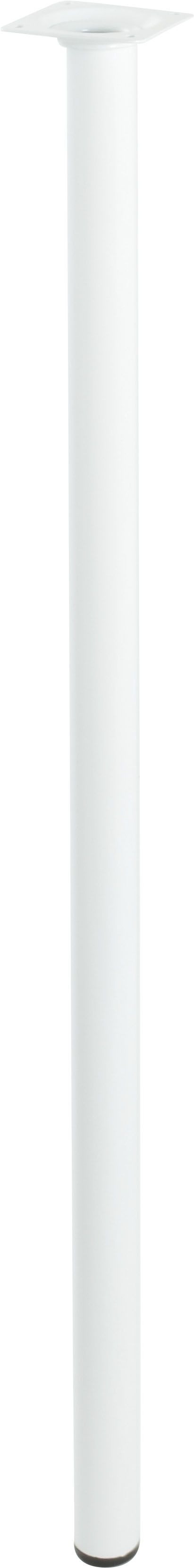 Pied cylindrique métal blanc H.700 Ø30 mm - EVOLUDIS