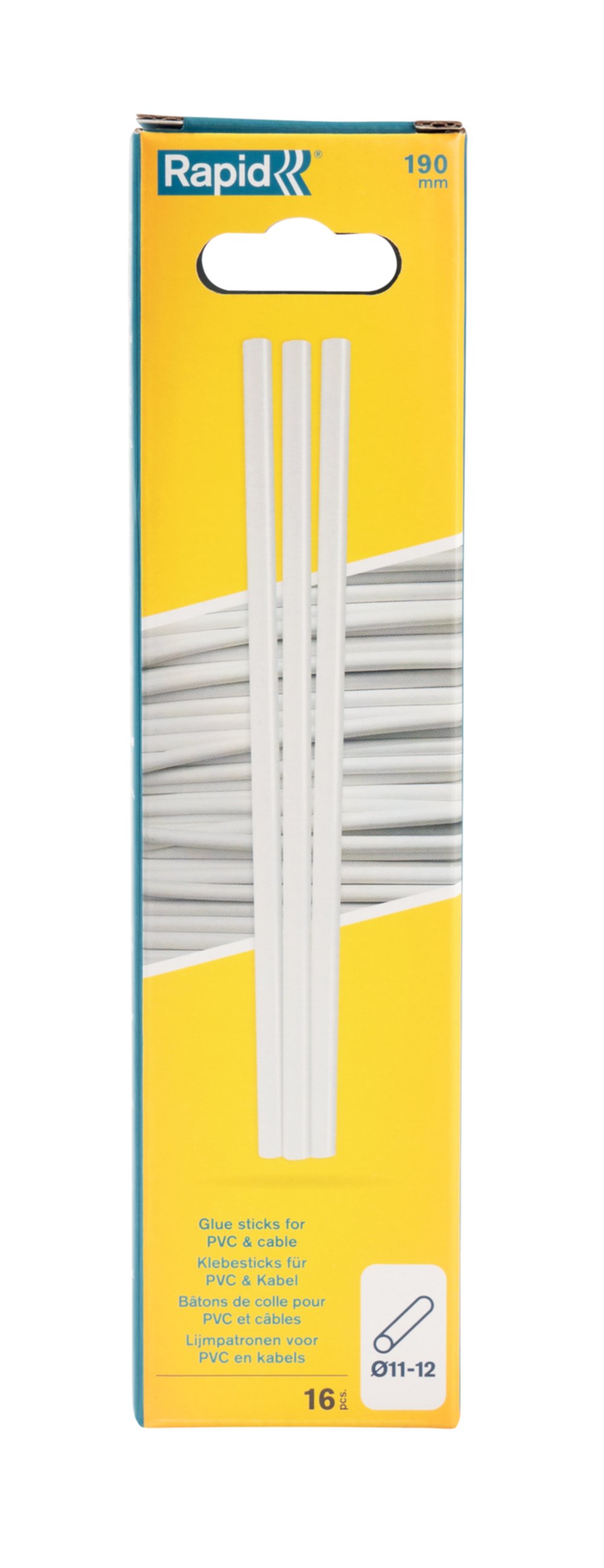16 Bâtons de colle PVC & Câbles Ø12mm - RAPID