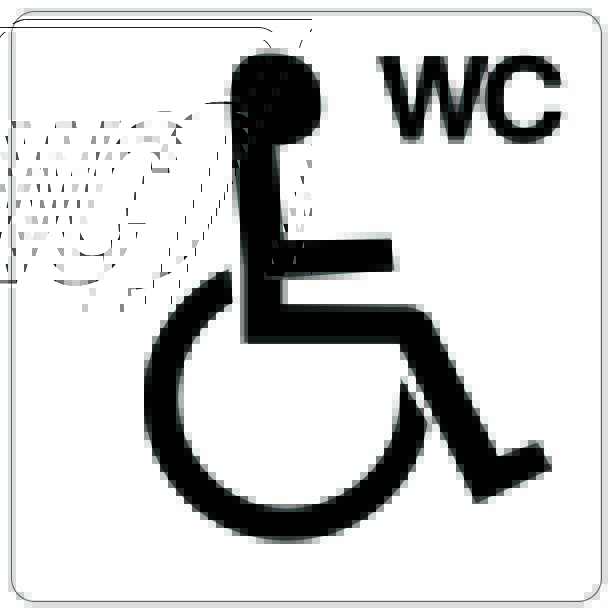 picto adhésif europe 100x100 mm wc handicapés - NOVAP