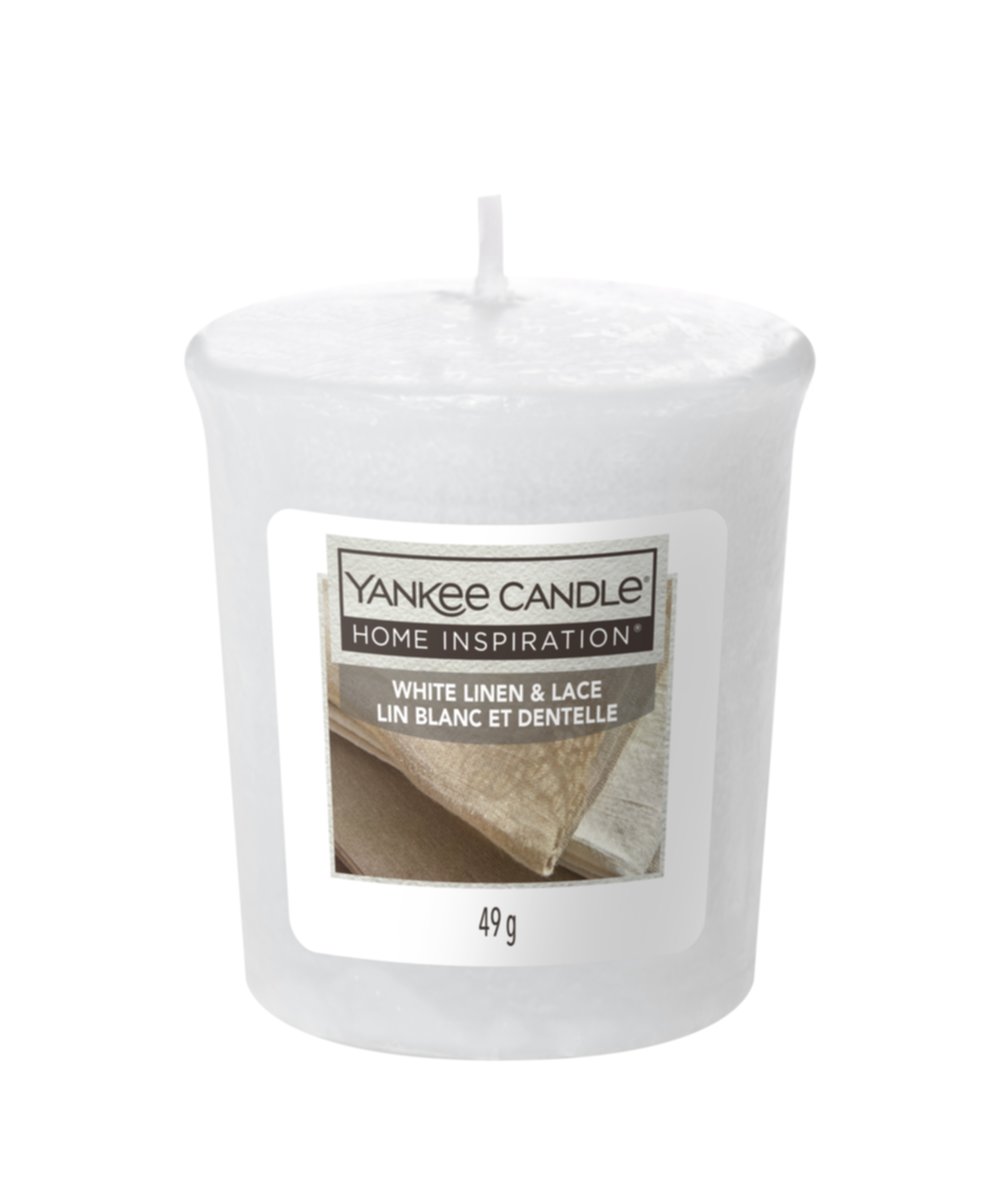Bougie votive parfumée lin blanc/dentelle - YANKée CANDLE