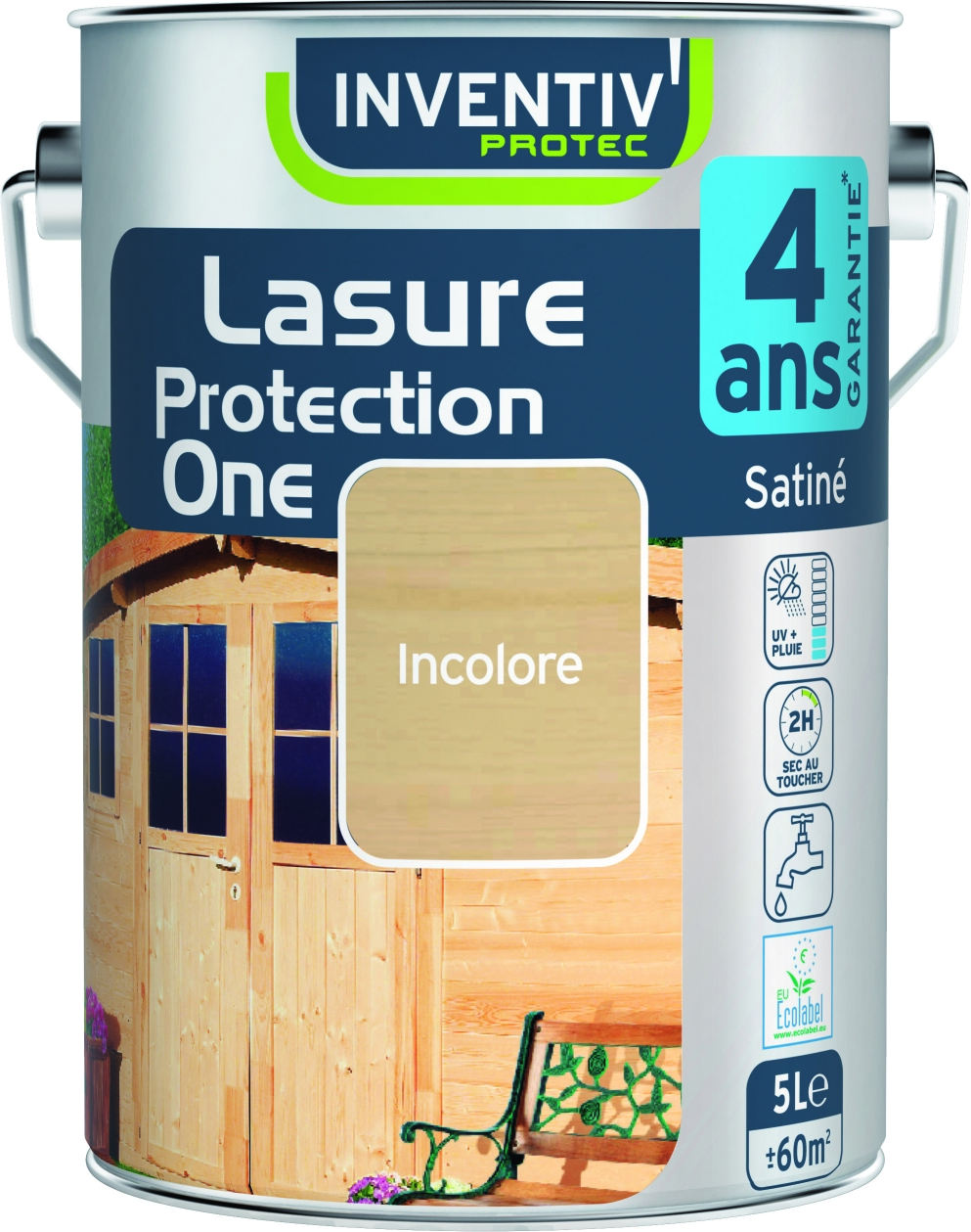 Lasure protection One 5L chêne foncé - INVENTIV