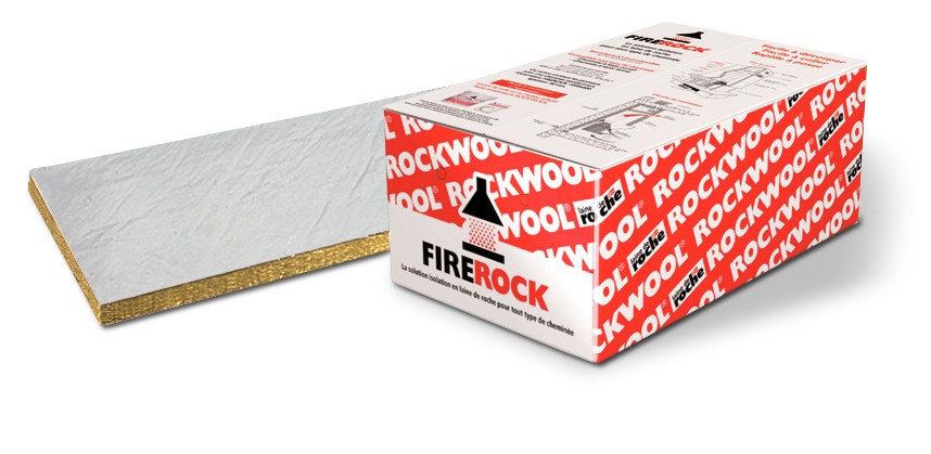 Panneau laine de roche Firerock Ep.4cm 1x0,6m R=1,05 - ROCKWOOL