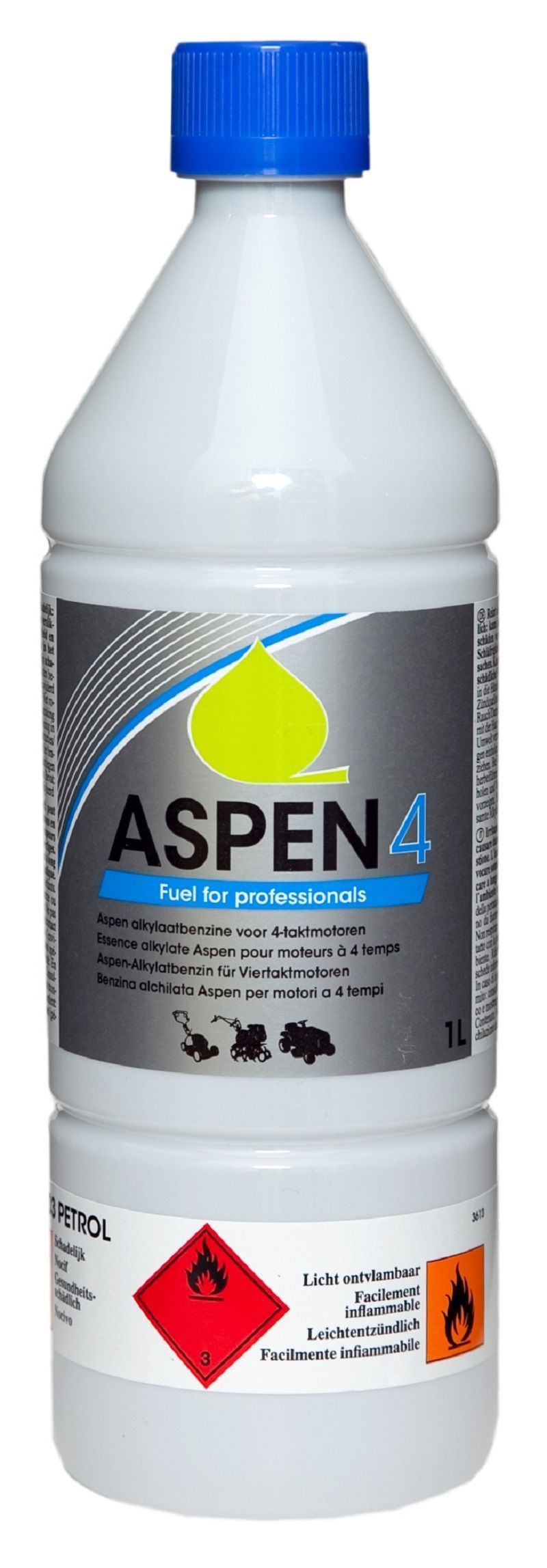 Essence alkylate 4T pour tondeuses, groupes électrogènes et moteurs 4 temps ASPEN