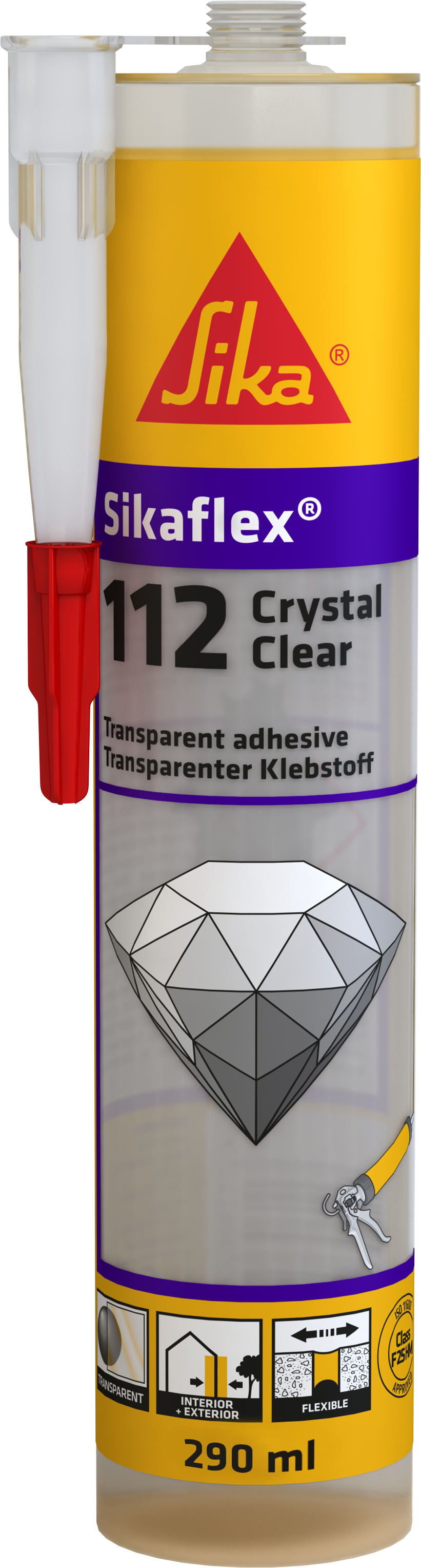 Mastic Sikaflex 112 Crystal Clear 290 mL - SIKA