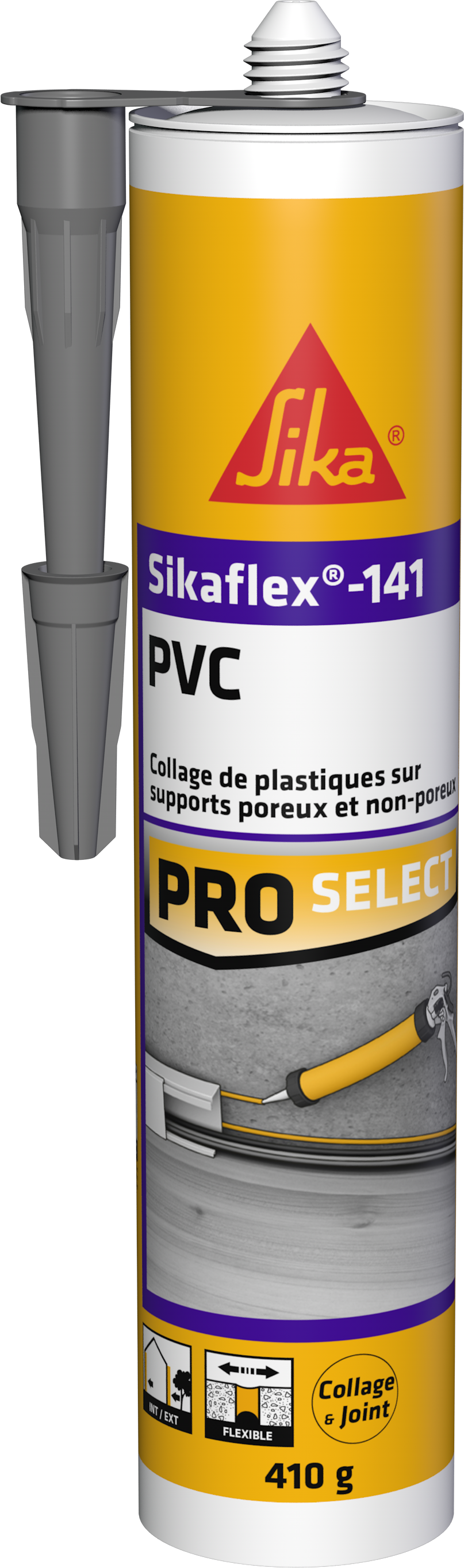 Colle Sikaflex®-141 PVC Gris 410gr - SIKA