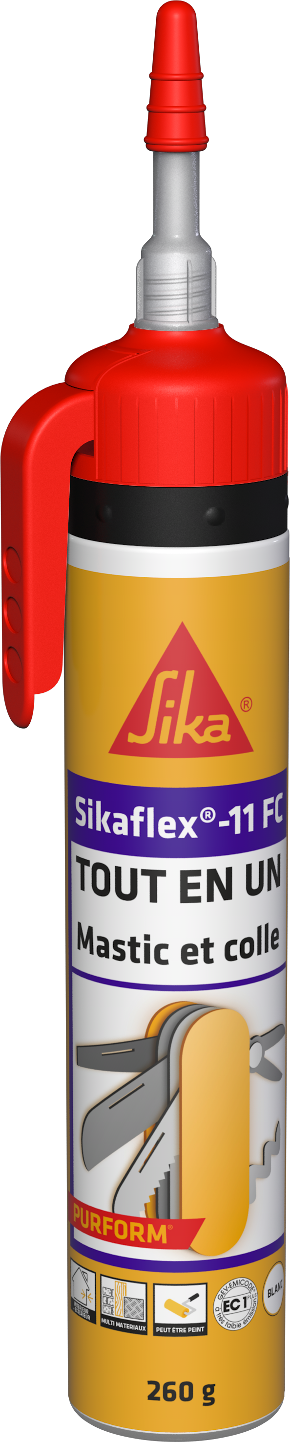 Colle Sikaflex®-11 FC Blanc 195ml - SIKA