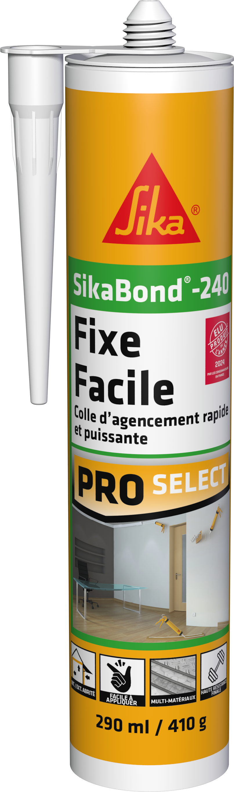 Colle d'agencement SikaBond®-240 Blanc - SIKA