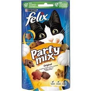Friandises Chat Party Mix Original Poulet/Foie/Dinde 60gr - FELIX