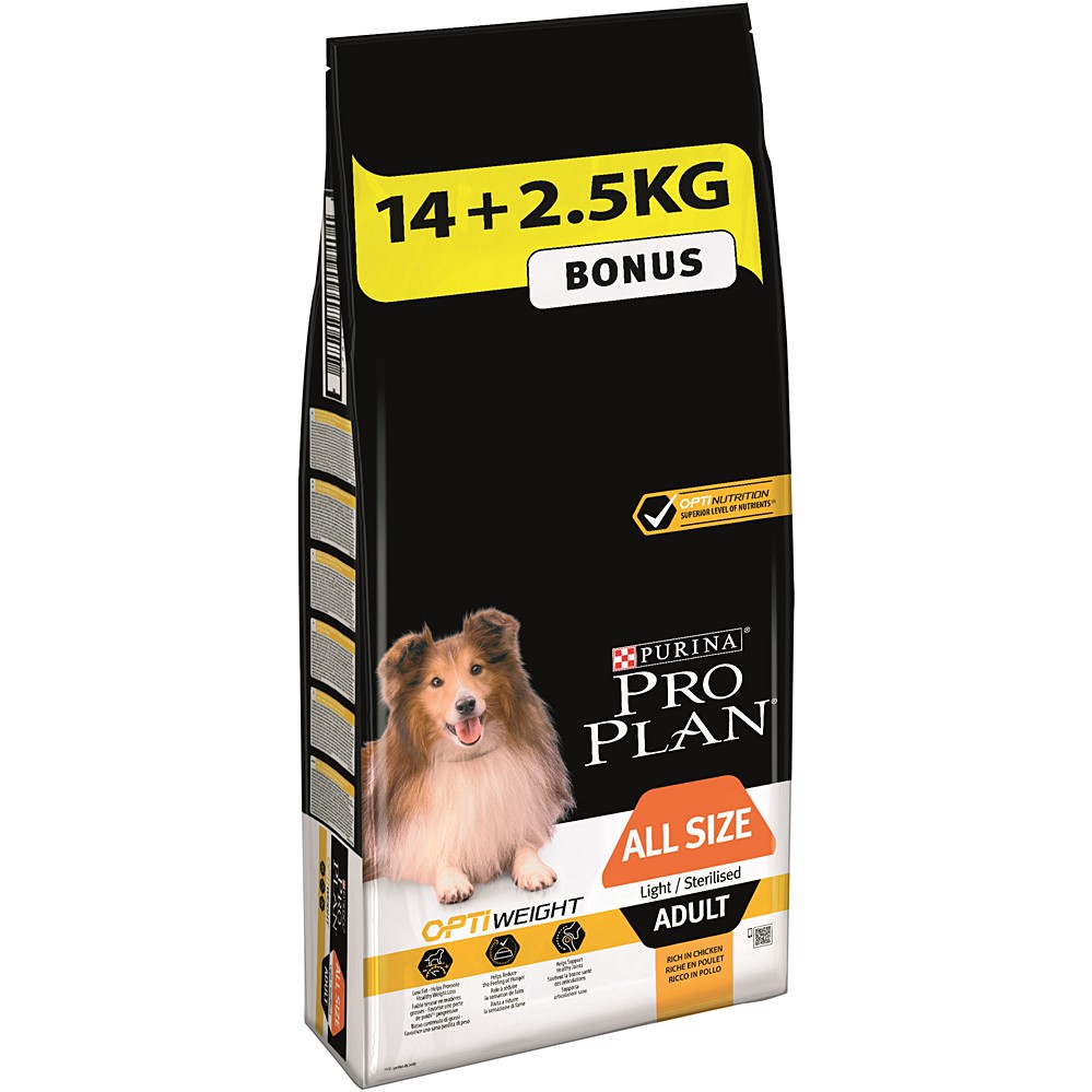 Aliment chien adulte “allsize light/sterelized” 14kg